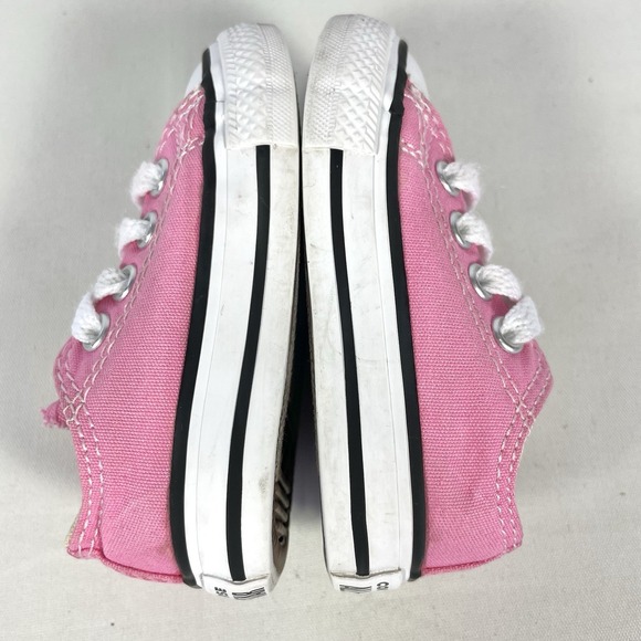 Converse Chuck Taylor All Star Pink Infant 3 Low Top Baby Sneakers Canvas - Picture 3 of 7